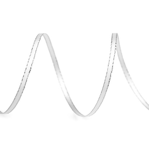 Atlasz szalag kétoldalas lurexel szélessége 3 mm