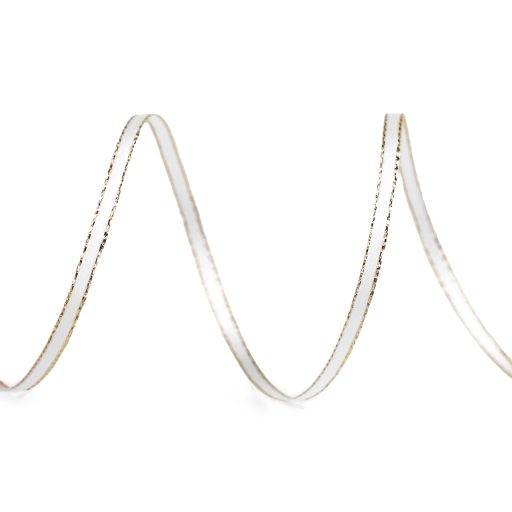 Atlasz szalag kétoldalas lurexel szélessége 3 mm