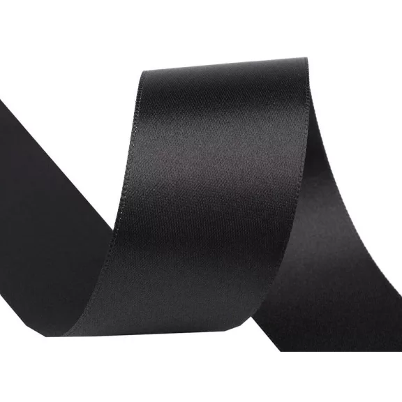 Atlaszszalag kétoldalas szélessége 40 mm - 900 fekete (100 m-os csomagolás) Atlaszszalag kétoldalas szélessége 40 mm - 900 fekete (100 m-os csomagolás)