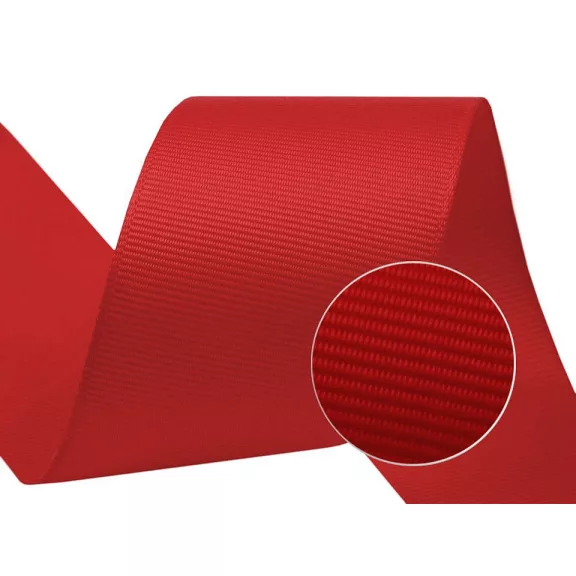 Ripsz Grosgrain szalag 40 mm-es - 11 piros (90 m-es csomagolás) Ripsz Grosgrain szalag 40 mm-es - 11 piros (90 m-es csomagolás)