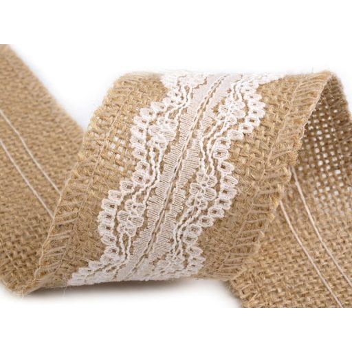 Juta zsákvászon szalag 50 mm, 60 mm csipke