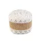 Jutaszalag pamutcsipkével szélessége 54 mm - fehér (1 db-os csomagolás)