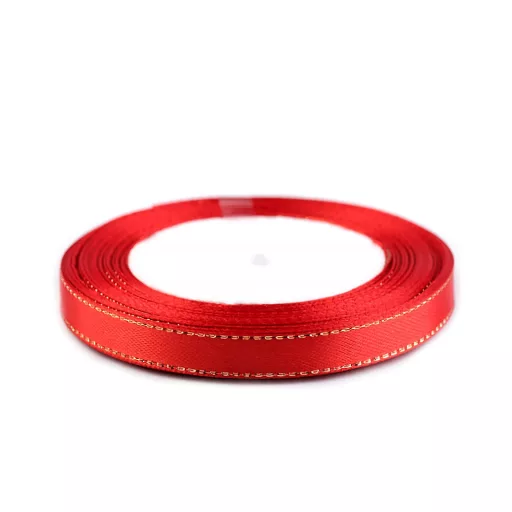 Atlasz szalag lurexszel szélessége 10 mm karácsonyi