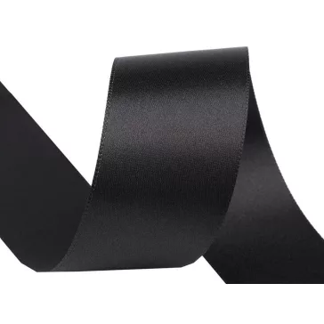   Atlaszszalag kétoldalas 5 m-es tekercs szélessége 40 mm - 900 fekete (5 m-os csomagolás)