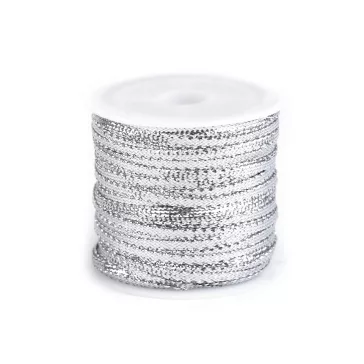   Szalag lurexszel szélessége 3 mm - 1 ezüst (20 db-os csomagolás)