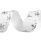 Ripsz szalag pehely szélessége 25 mm grosgrain karácsonyi - 3 fehér ezüst (90 m-es csomagolás)