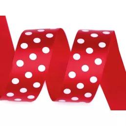 Pöttyös zatén szalag szélessége 25 mm