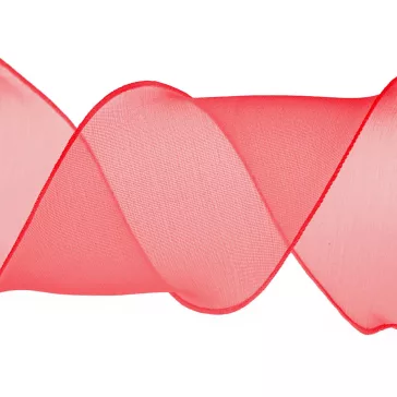   Organtin szalag gyöngyház fénnyel szélessége 80 mm - 8 piros (40,5 m-os csomagolás)