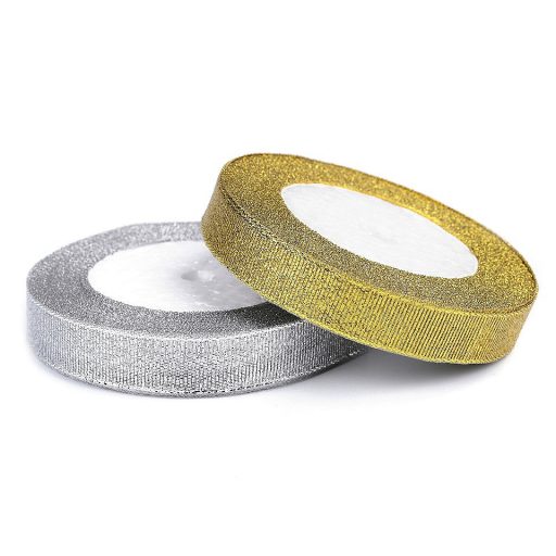 Brokát szalag lurexszel szélessége 15 mm