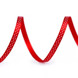 Szatén szalag pöttyökkel szélessége 6 mm