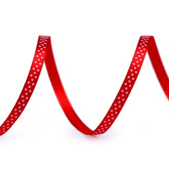 Szatén szalag pöttyökkel szélessége 6 mm