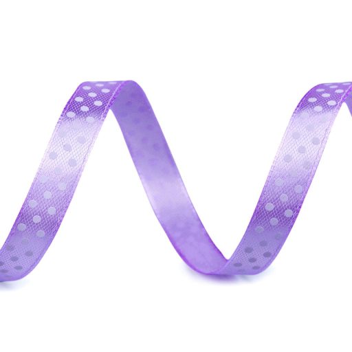 Szatén szalag pöttyökkel szélessége 10 mm