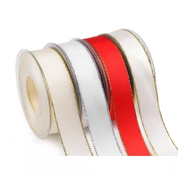 Atlasz szalag lurexdróttal szélessége 25 mm