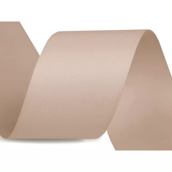 Atlasz selyemszalag kétoldalas szélessége 40 mm matt - 701 világos bézs (20 m-os csomagolás) Atlasz selyemszalag kétoldalas szélessége 40 mm matt - 701 világos bézs (20 m-os csomagolás)
