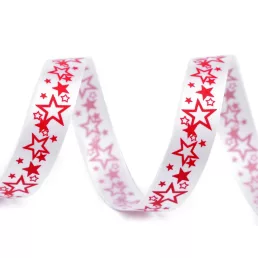   Karácsonyi szatén szalag csillag, mikuiás szélessége 16 mm