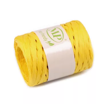   Természetes rafia, táskák fonásához, 5-8 mm-es széles - 20 (25) sárga (5 db-os csomagolás)