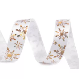 Karácsonyi szatén szalag pehely 16 mm