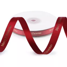 Karácsonyi szatén szalag Merry Christmas 9 mm
