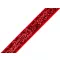 Lurex bársonyszalag széles 10 mm - 4 piros 