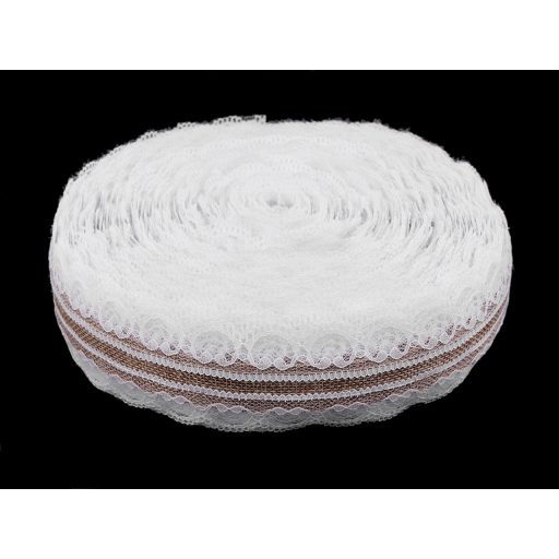 Juta szalag csipkével 55 mm