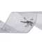 Karácsonyi organza szalag fémes pehely szélessége 60 mm - 4 szürke (22,5 m-es csomagolás)
