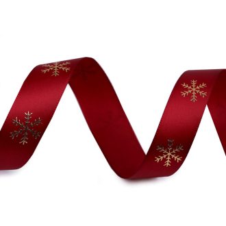 Karácsonyi szatén szalag pehely 20 mm