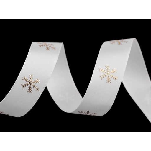 Karácsonyi szatén szalag pehely 20 mm