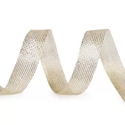 Dekorációs szalag lurexel szélessége 15 mm hálós