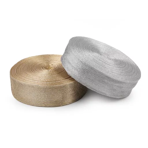 Dekorációs szalag lurexel szélessége 40 mm hálós