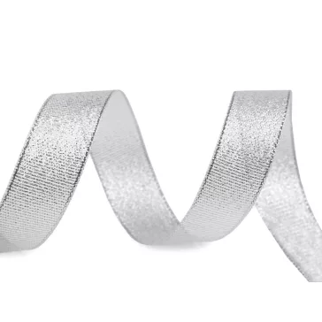   Brokát szalag lurexel szélessége 20 mm - 1 ezüst (90 m-os csomagolás)
