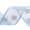 Organza szalag virágos és glitterres szélessége 40 mm - 4 világoskék (22,5 m-es csomagolás)