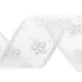 Organza szalag virágos és glitterres szélessége 40 mm