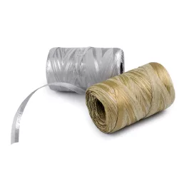 Raffia természetes metalikus, szélessége 5-8 mm