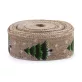 Karácsonyi vászon szalag fenyőfa drótos 50 mm