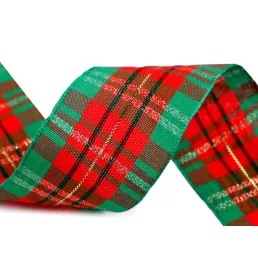 Kockamintásl szalag lurexel szélessége 38 mm