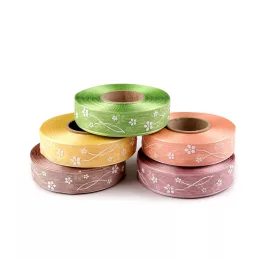 Szalag virágokkal szélessége 25 mm