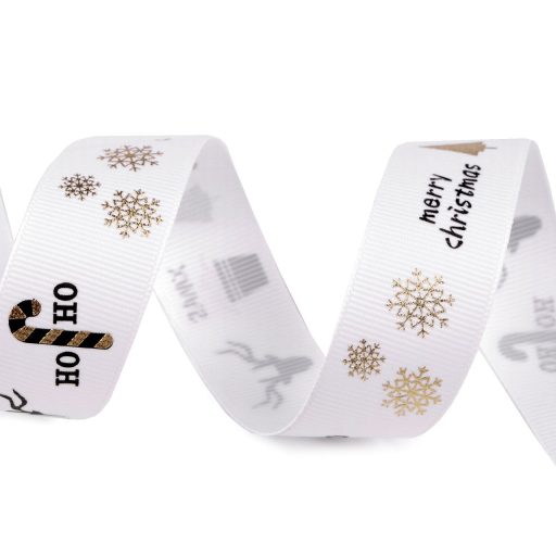 Karácsonyi ripsszalag 25 mm grosgrain