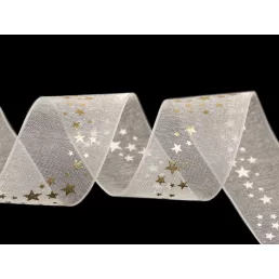 Karácsonyi monofil szalag 25 mm sifon