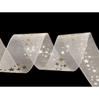 Karácsonyi monofil szalag 25 mm sifon