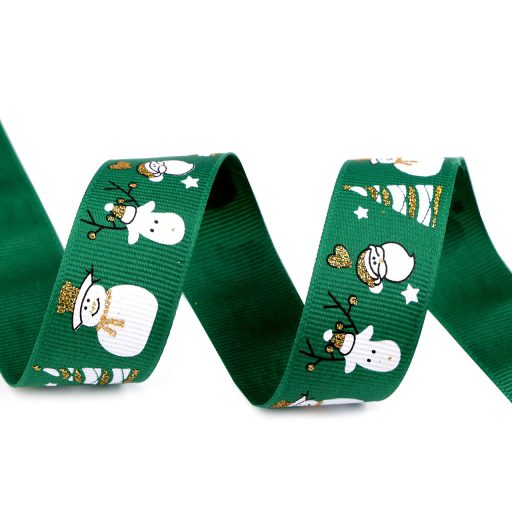 Karácsonyi ripsszalag glitteres 25 mm grosgrain