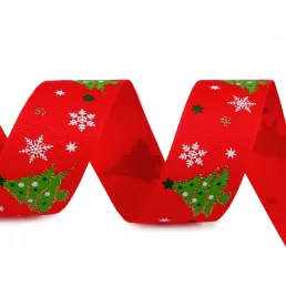 Karácsonyi ripsszalag glitteres 25 mm