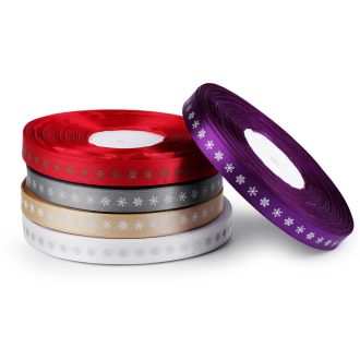 Karácsonyi szaténszalag pelyhek 15 mm