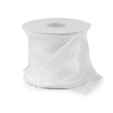   Organza szalag gyöngyös szélessége 10 cm - 2 (10) krém világos (27 m-os csomagolás)