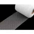 Tüll szalag ezüst pettyek széles 75 mm - fehér ezüst (67,5 m-os csomagolás) Tüll szalag ezüst pettyek széles 75 mm - fehér ezüst (67,5 m-os csomagolás)