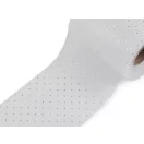 Tüll szalag ezüst pettyek széles 10 cm - fehér ezüst (45 m-os csomagolás) Tüll szalag ezüst pettyek széles 10 cm - fehér ezüst (45 m-os csomagolás)