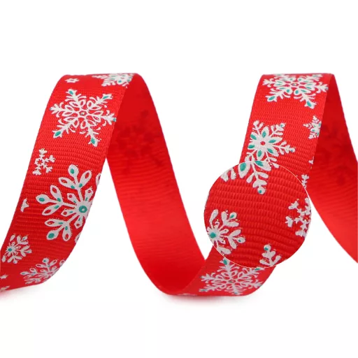 Karácsonyi grosgrain szalag glitteres széles 15 mm ripsz