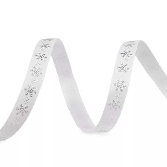 Ripsz szalag grosgrain pihek széles 10 mm grosgrain - 1 fehér ezüst (22,5 m-es csomagolás) Ripsz szalag grosgrain pihek széles 10 mm grosgrain - 1 fehér ezüst (22,5 m-es csomagolás)