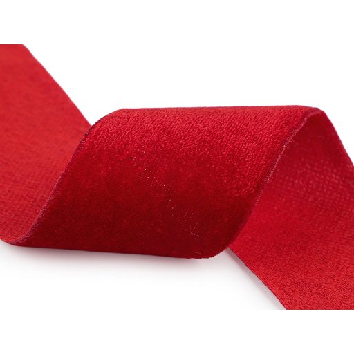 Bársony szalag orsón karácsonyi színekben széles 50 mm, 2,7 m tekercs