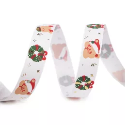 Karácsonyi grosgrain szalag széles 15 mm
