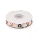 Karácsonyi grosgrain szalag széles 15 mm ripsz - fehér (67,5 m-os csomagolás) Karácsonyi grosgrain szalag széles 15 mm ripsz - fehér (67,5 m-os csomagolás)